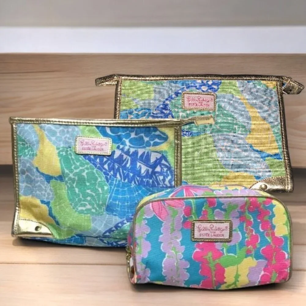 Lilly Pulitzer Cosmetic Bags - Bundle of 3
